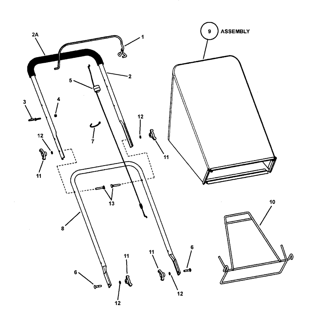 Handles And Controls Diagram and Parts List for 7800323-BT2265FC 2008 Briggs and Stratton Lawn Mower